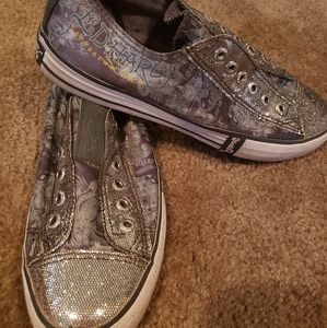 Ed hardy glittery shoes